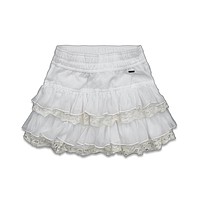 Saia de Babado com Renda