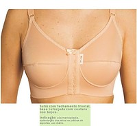 Sutiã com fechamento frontal pós-mamoplastia