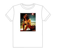 Camiseta branca - Estampa Mulher molhada