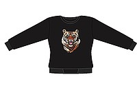Moleton s/ capuz preto - Estampa Tigre