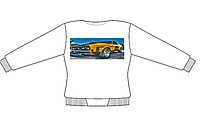 Moleton s/ capuz branco - estampa mustang