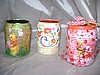 Latas  recicladas pintadas e com decoupagem